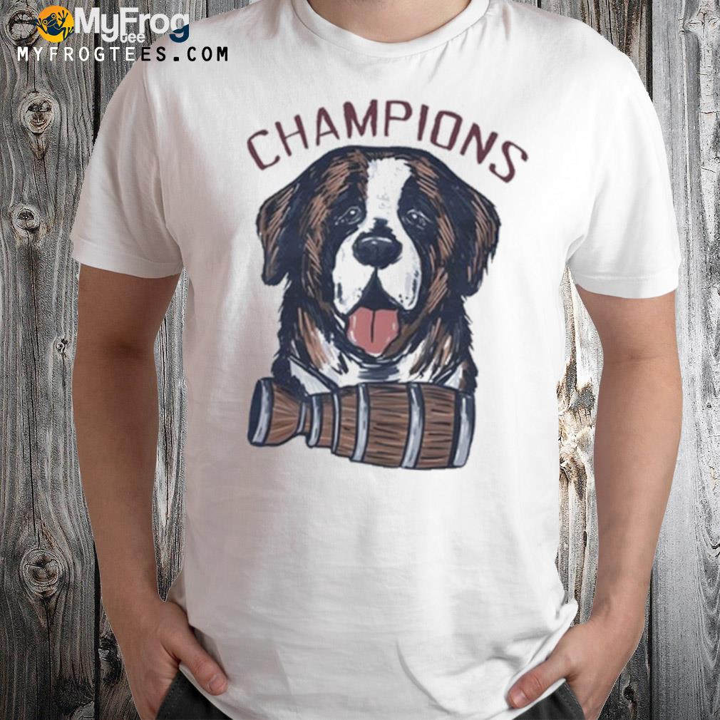 Colorado Avalanche Col Dog Champions T Shirt