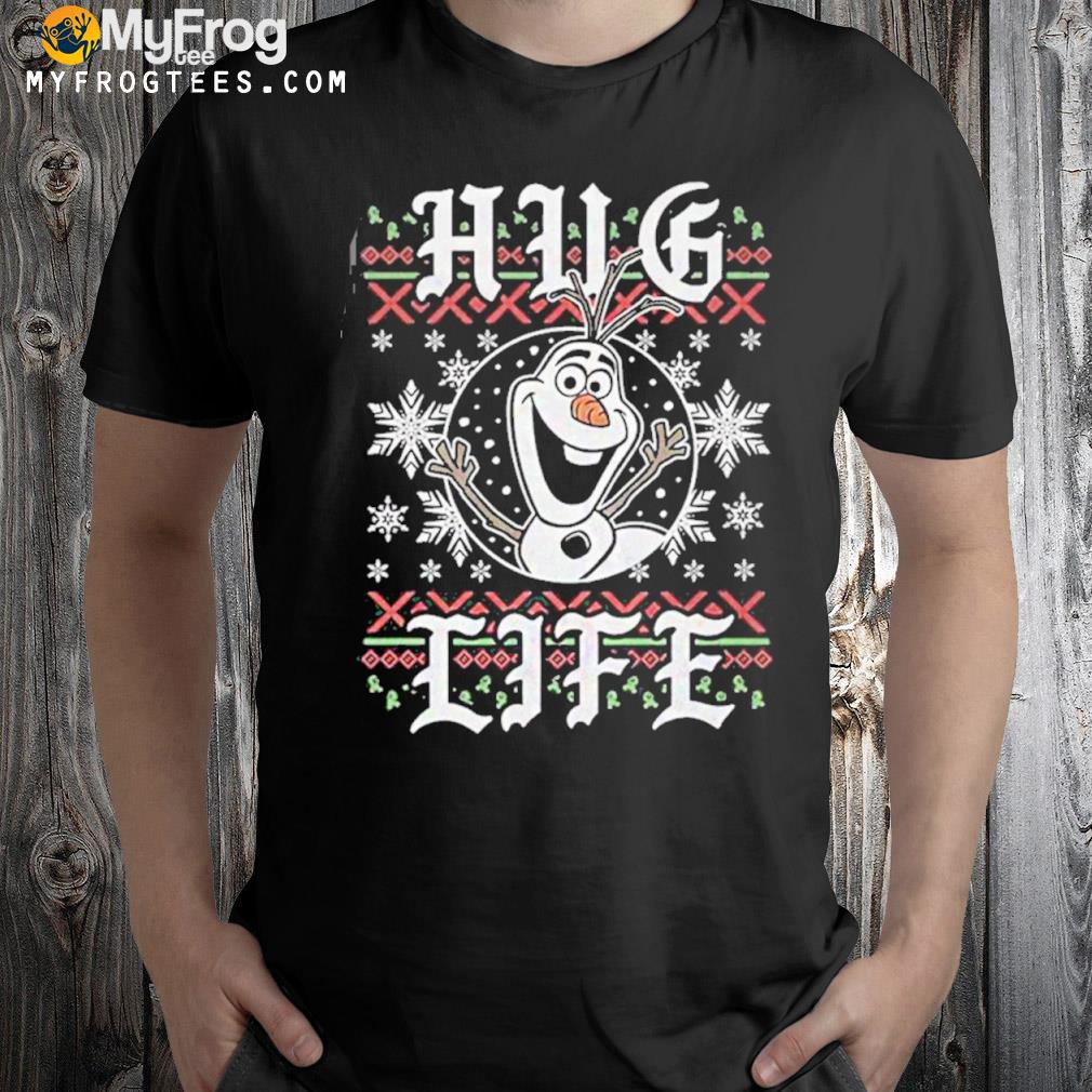 Disney Christmas disney frozen hug life olaf Christmas pattern shirt
