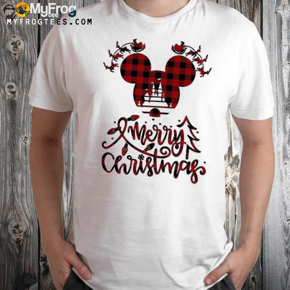 Disney Christmas disneyland castle with minnie head shirt
