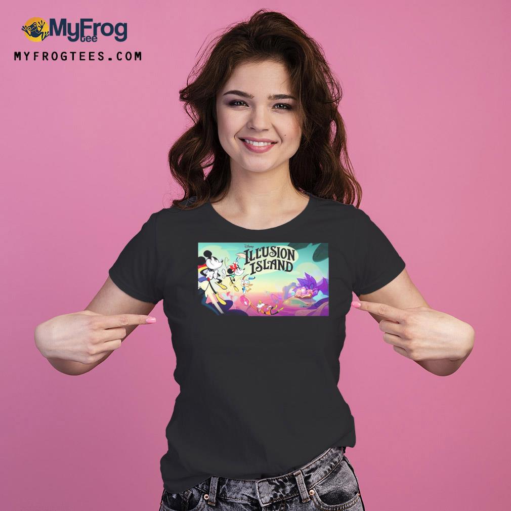Mickey and friends in disney illusion island s Ladies Tee