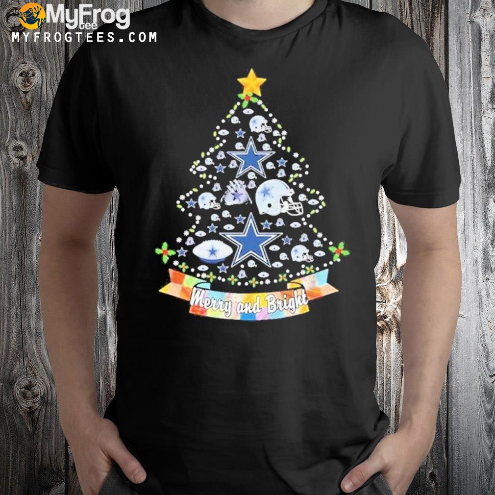 Dallas Cowboys Xmas Tree Merry And Bright Christmas Sweatshirt