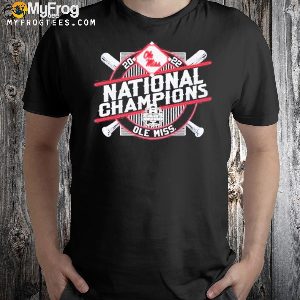 Ole Miss Rebels 2022 Ncaa Mens Baseball College World Series Champions Bats T-Shirt