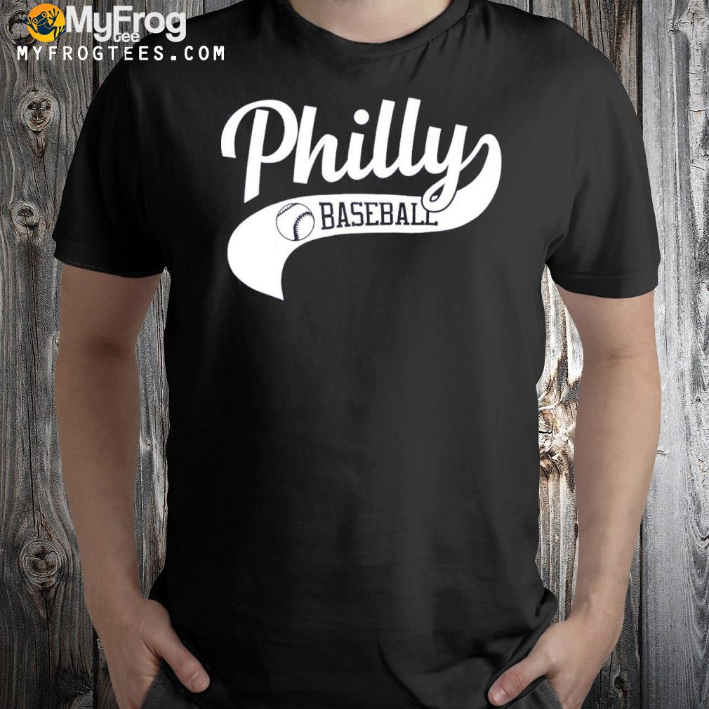 Philadelphia Baseball Skyline Retro Philly Cityscap T-Shirt