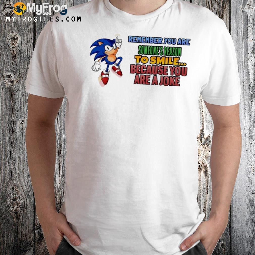 Sonic remember you are someone's reason to smile because you are a joke shirt