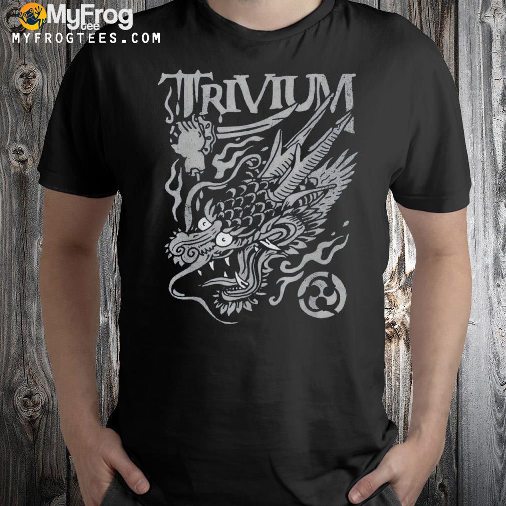 Trivium Screaming Dragon Black and White T-Shirt
