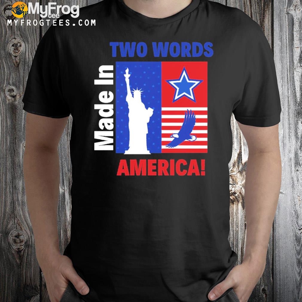 Two words made in America political quote shirt