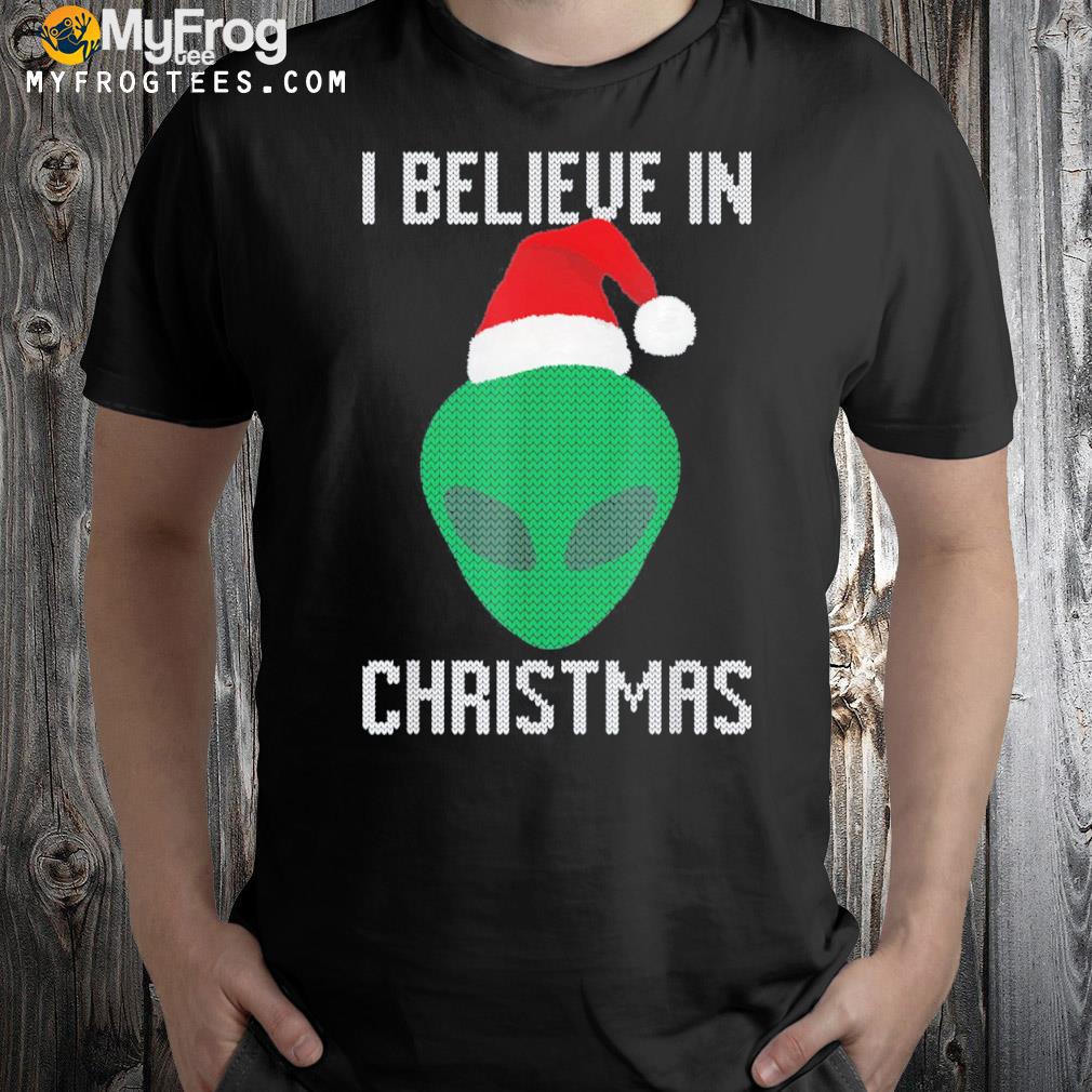 Alien funny ugly Christmas party mens womens kids shirt