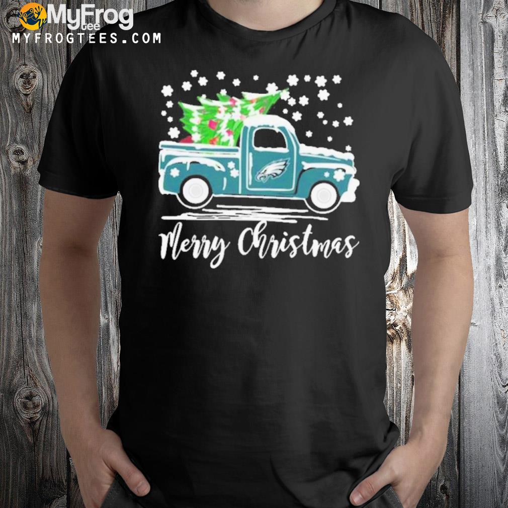 Car Carrying Tree Philadelphia Eagles Christmas Shirt
