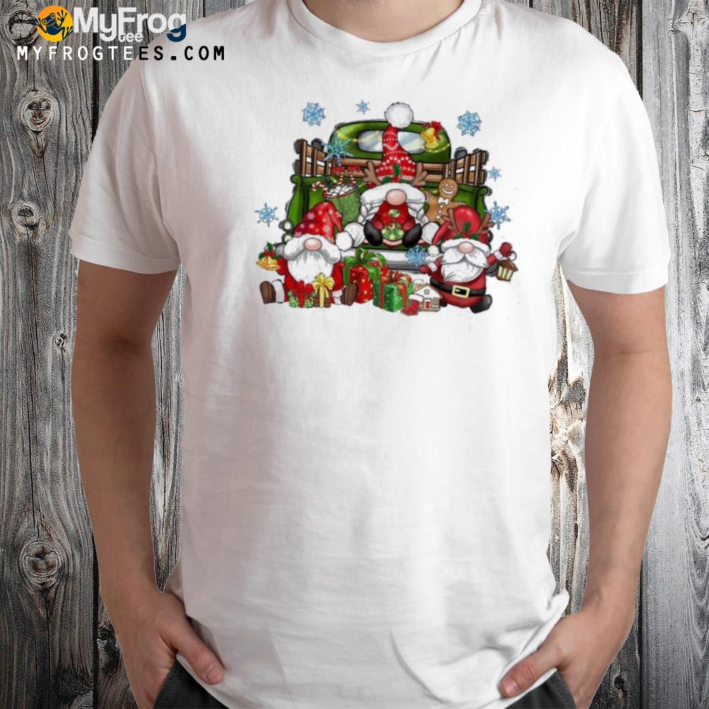 Christmas 2024 snow gnome truck Christmas shirt