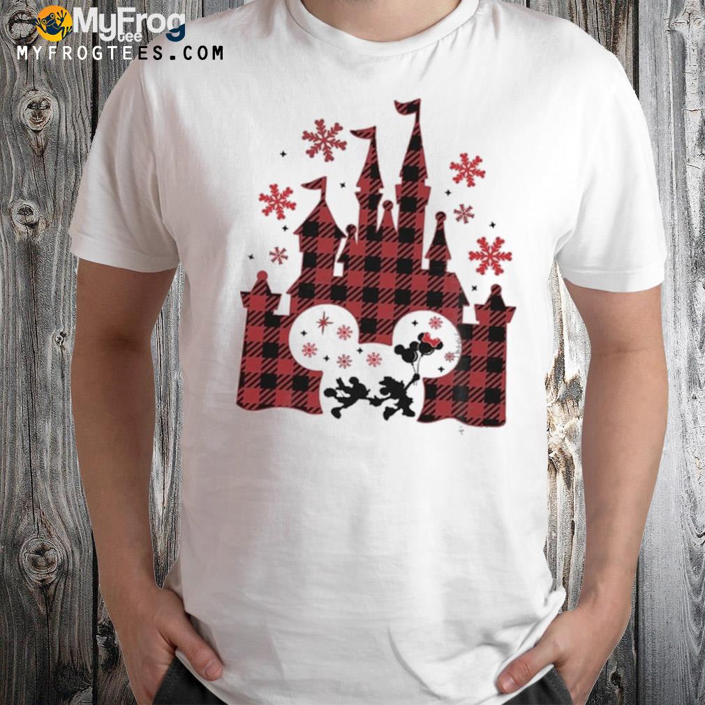 Cute Mickey and Minnie Dancing Disneyland Caro Motifs Christmas T-shirt