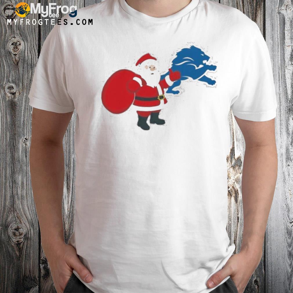 Detroit Lions Nfl Santa Claus Christmas Shirt
