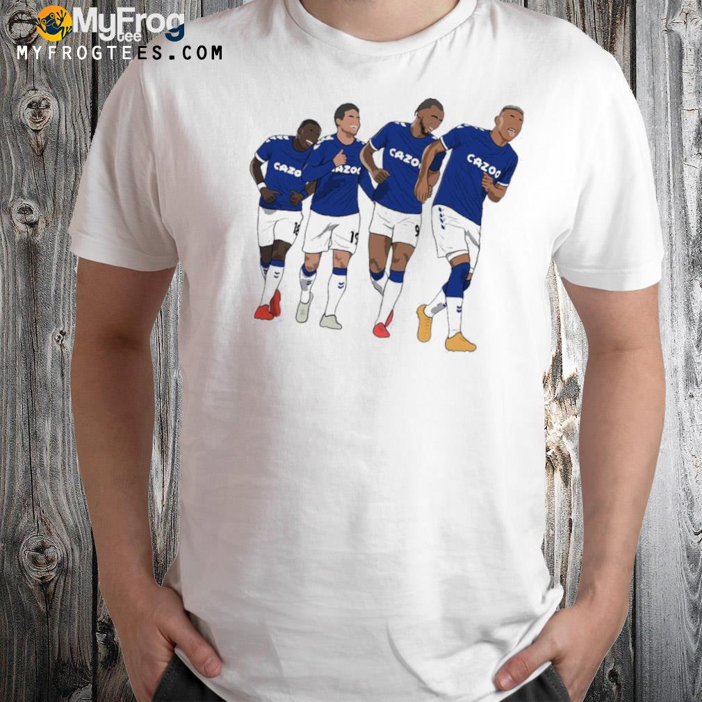 Everton goal celebration richarlison calvert lewin rodriguez nkounkou shirt