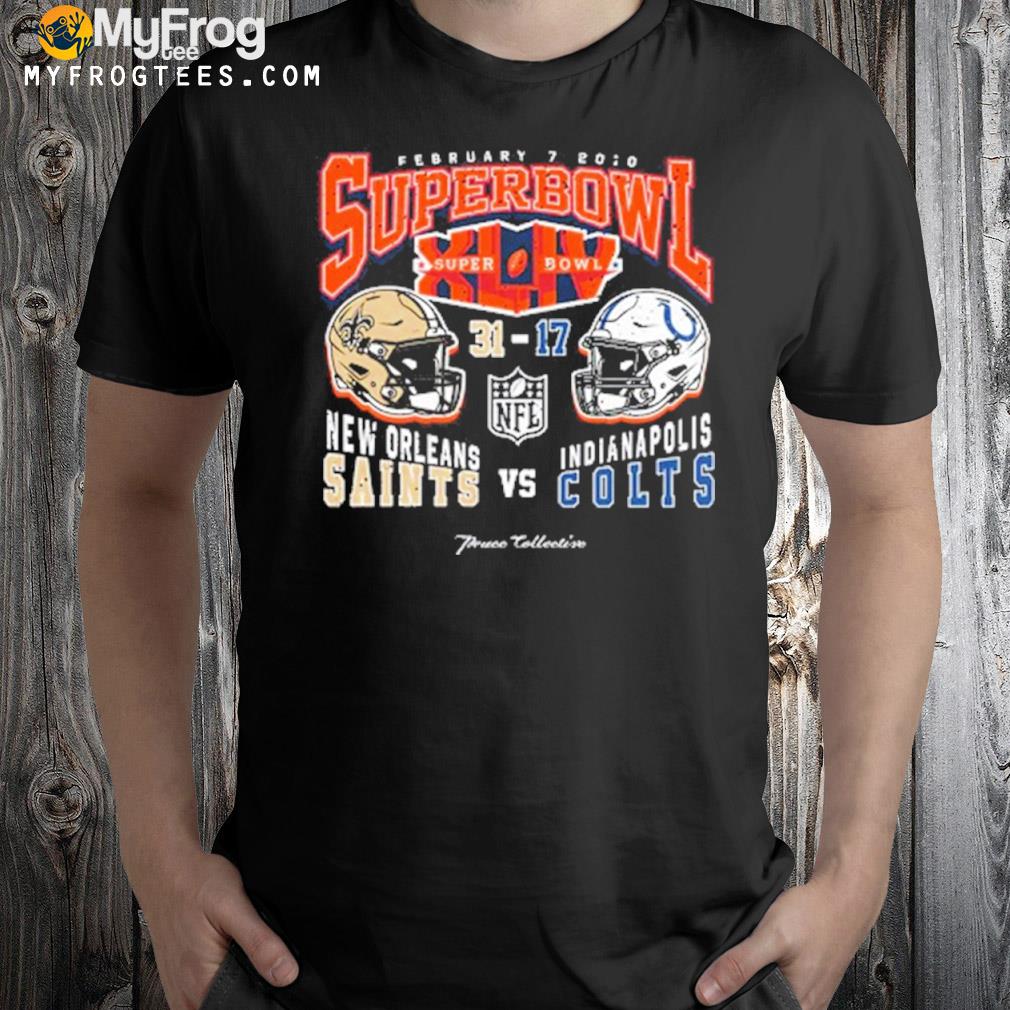 February 2012 superbowl new orleans saints vs. indianapolis colts shirt