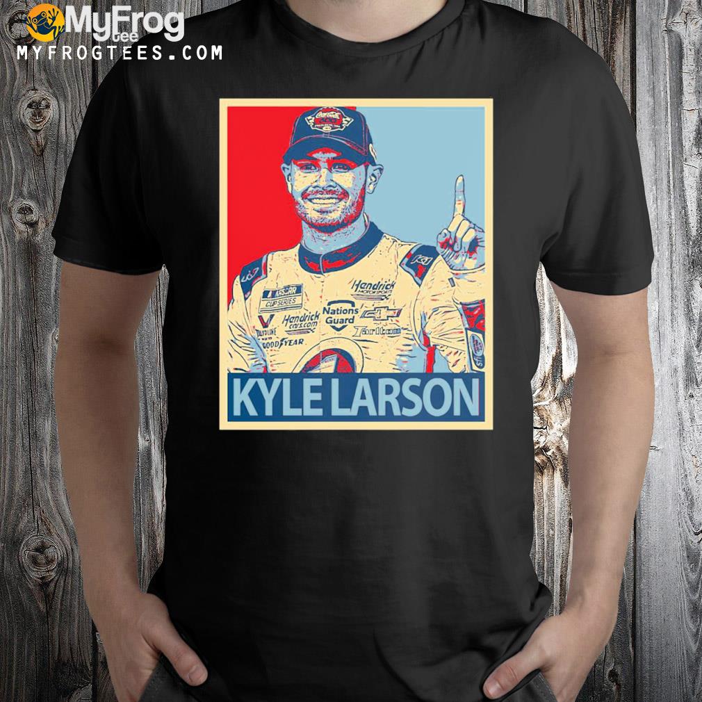 Graphic portrait kyle larson nascar shirt