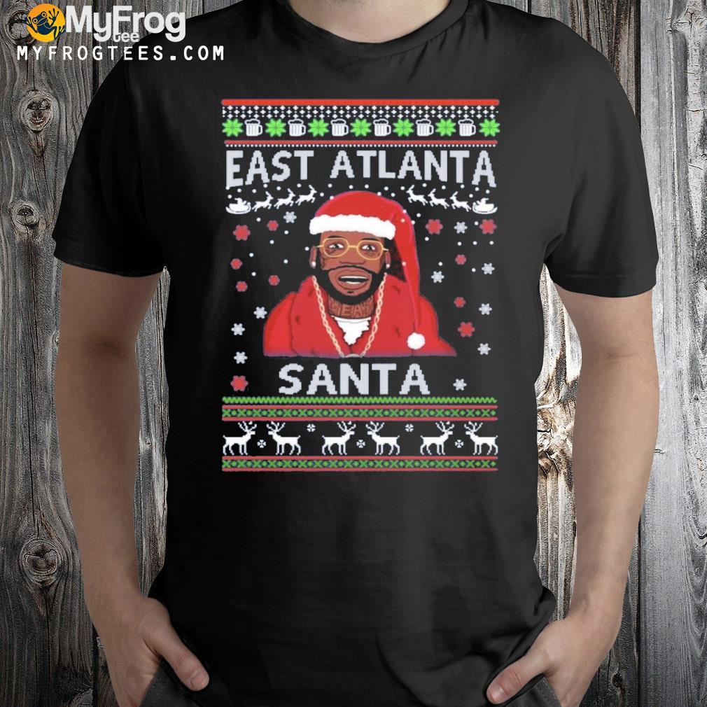 GuccI mane east atlanta santa funny Ugly Christmas sweatshirt