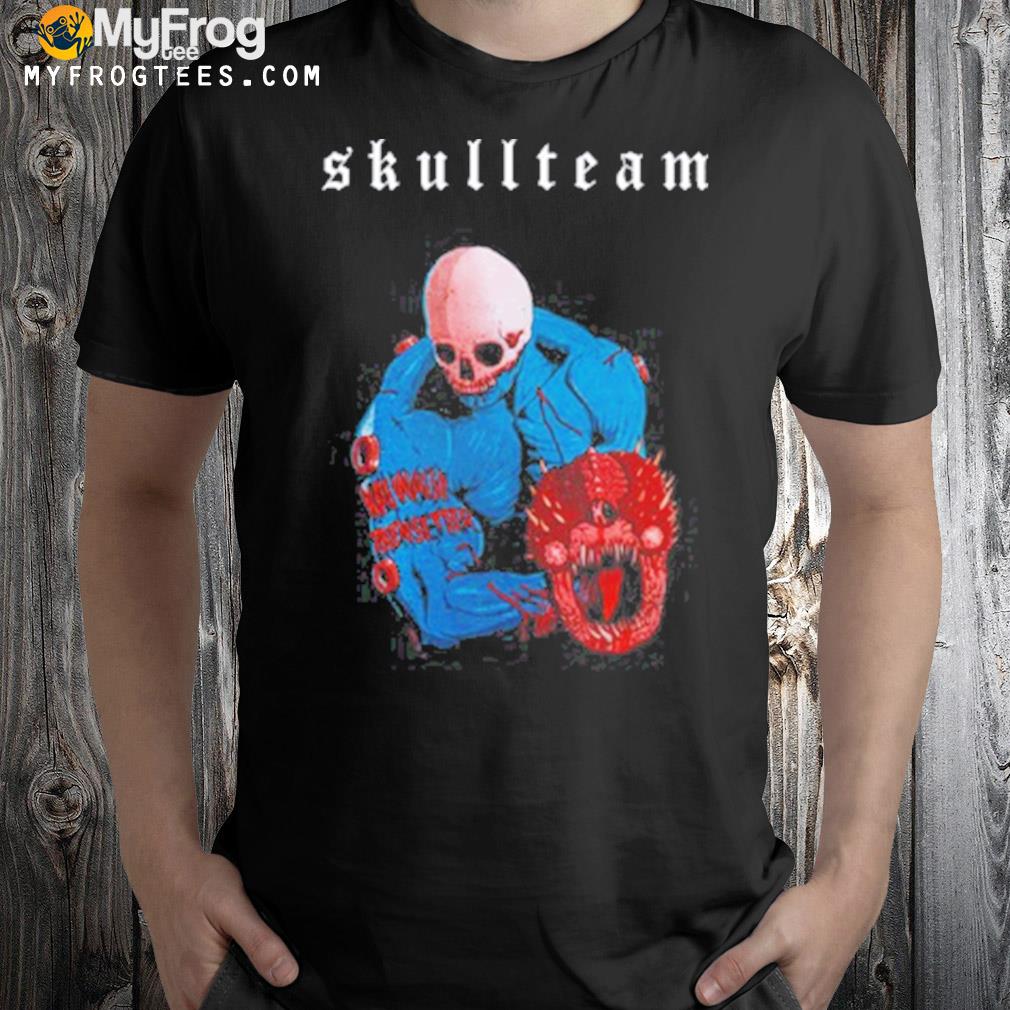 Kai wachi x Embroidered heavyweight club skull team t-shirt