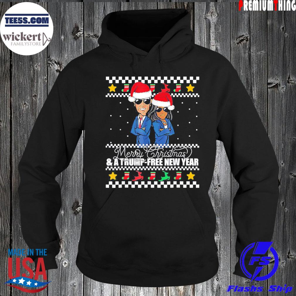 Merry Christmas amp a Trump free new year ugly xmas s Hoodie