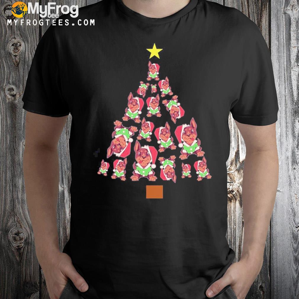 Merry Christmas Tree Gift Dog Christmas T-Shirt
