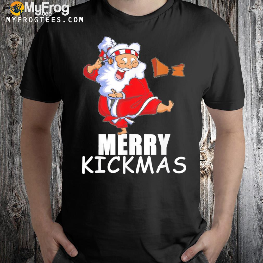Merry Kickmas Karate Santa Family Matching Pajamas Tee Shirt