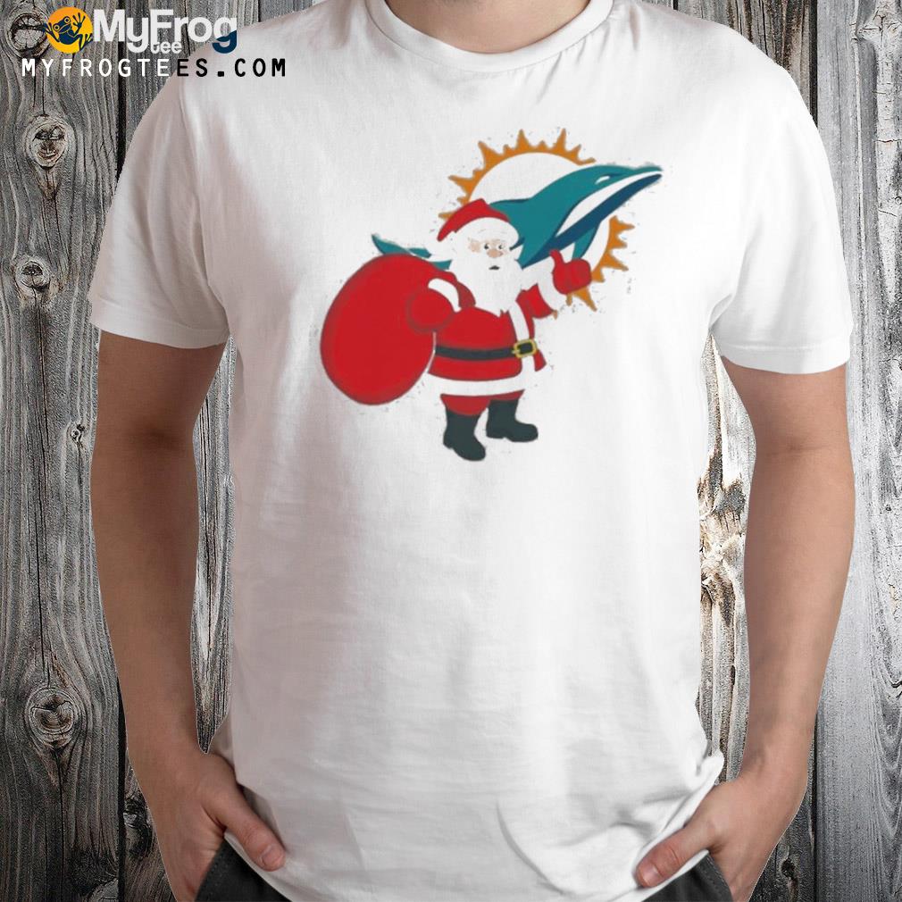 Miami Dolphins Nfl Santa Claus Christmas Shirt