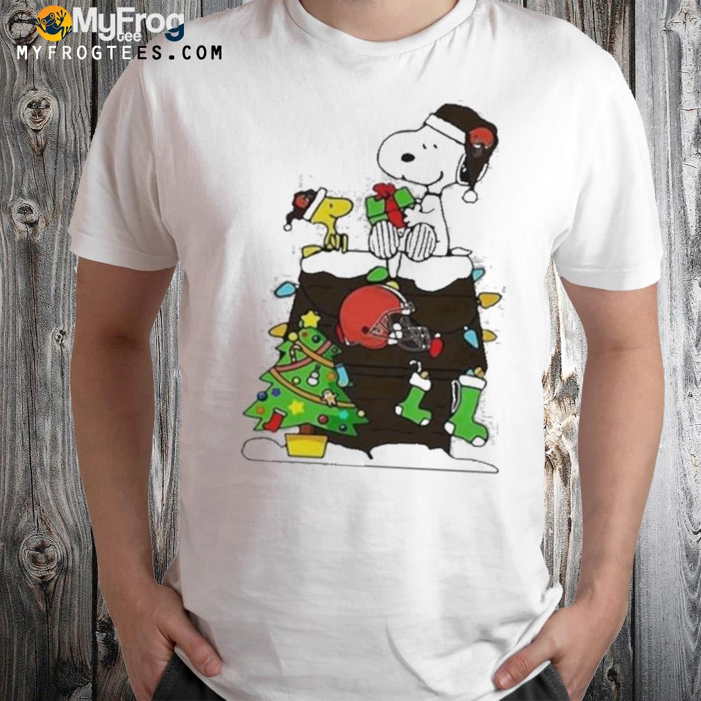 Nfl Cleveland Browns Snoopy And Woodstock Christmas Shirt