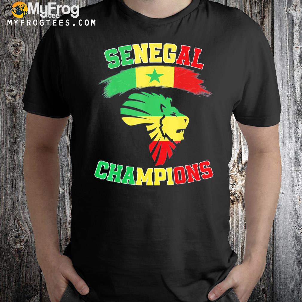 Senegal Champions 2022, Senegalese Soccer Team Flag Senegal T-Shirt