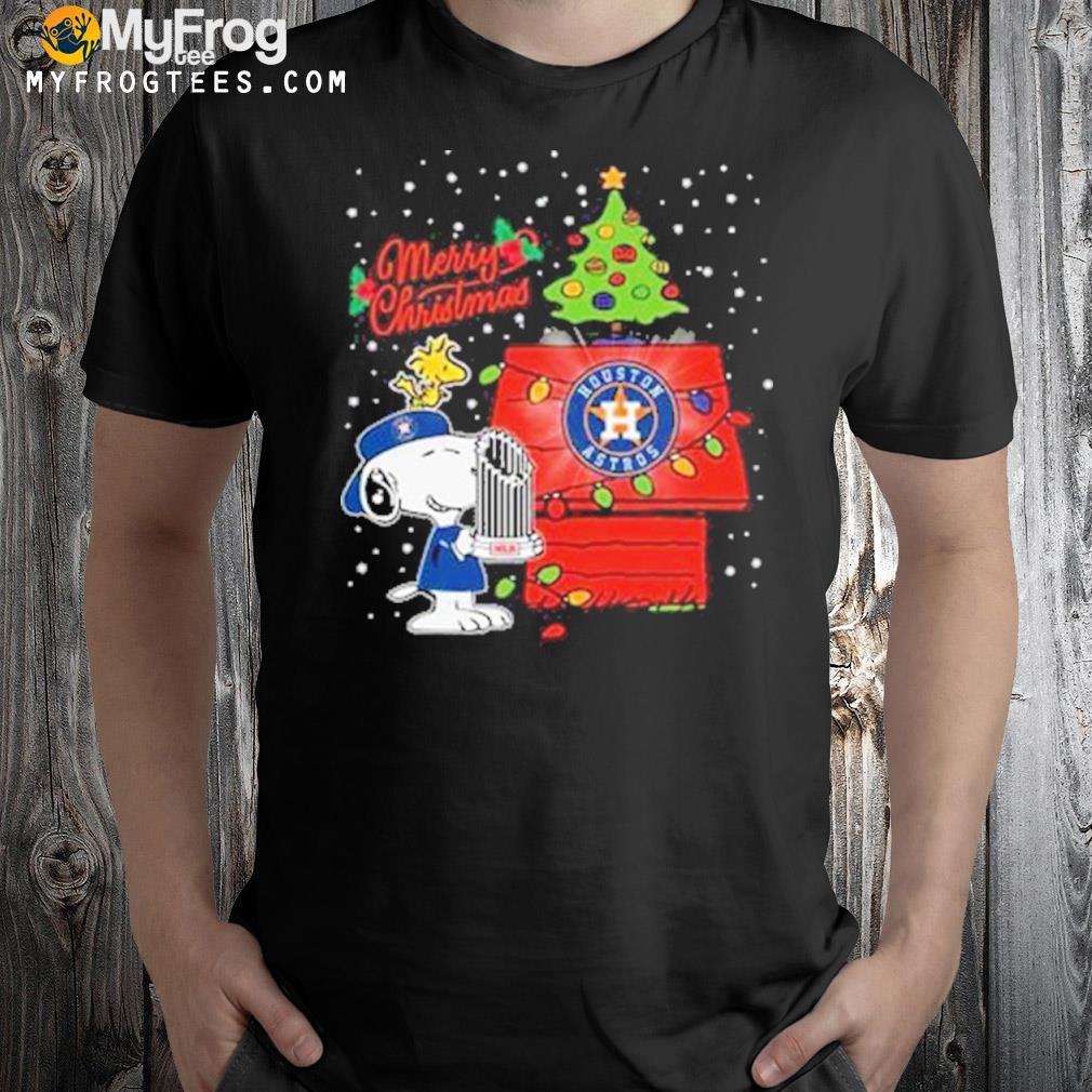 Snoopy and Woodstock houston astros christmas cup MLB postseason 2022 T-shirt