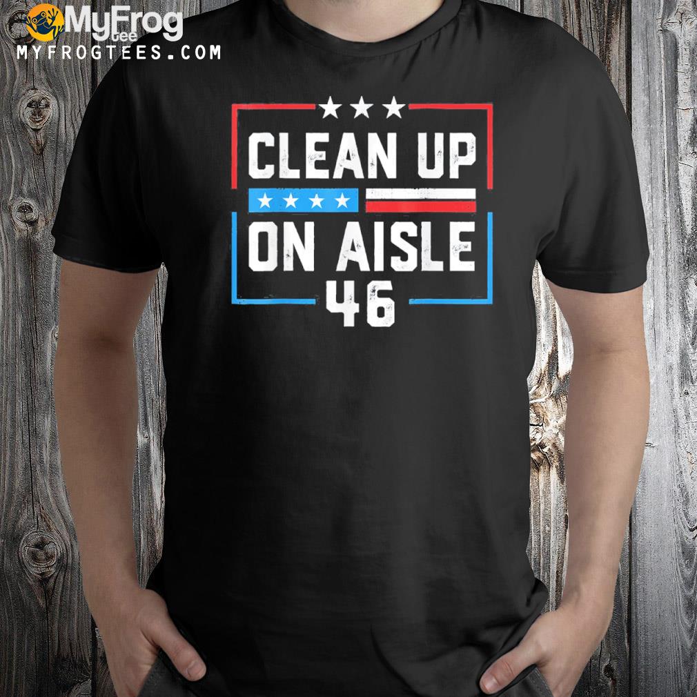 Trump 2024 back America on aisle 46 antI Joe Biden shirt
