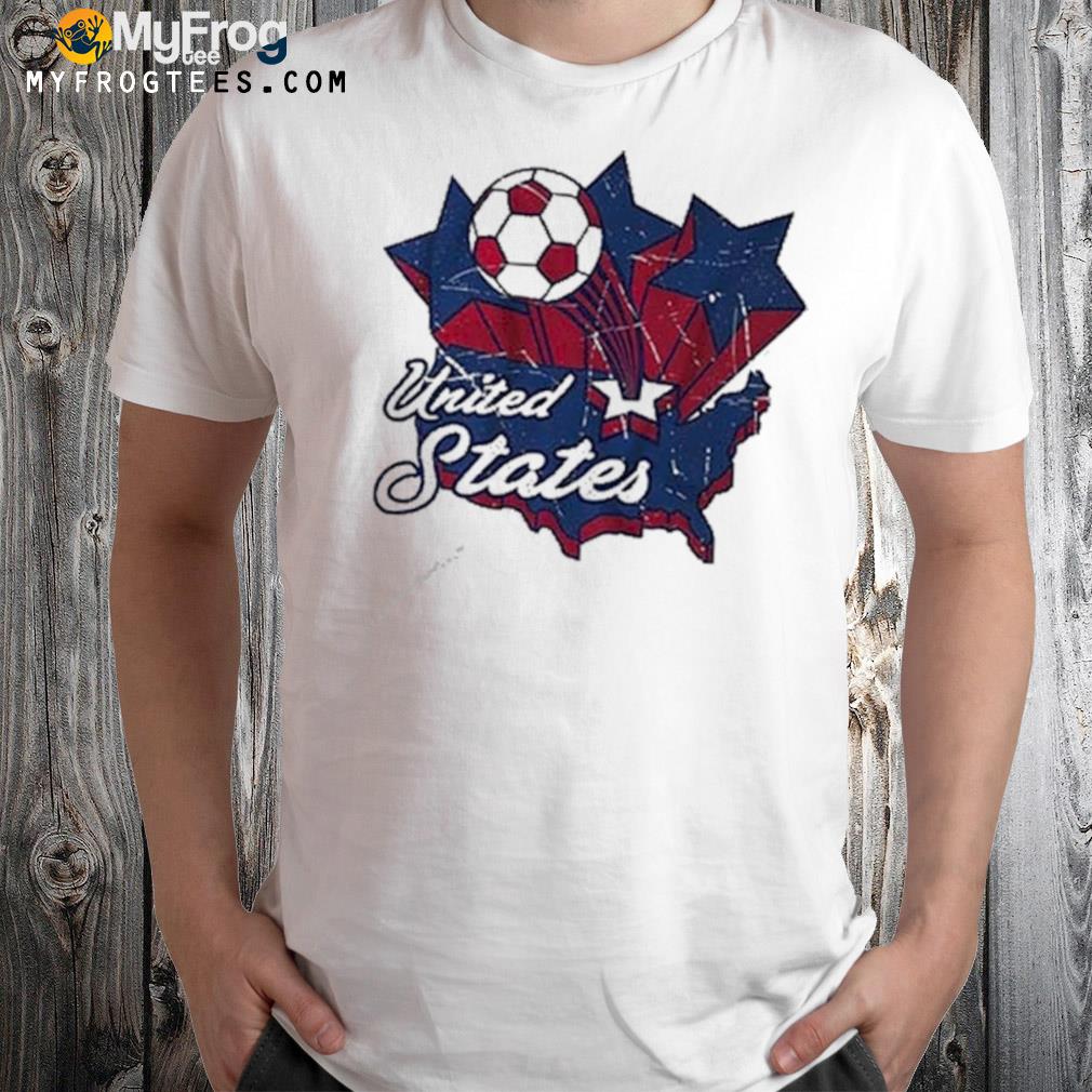 USA Soccer Vintage Map T-shirt