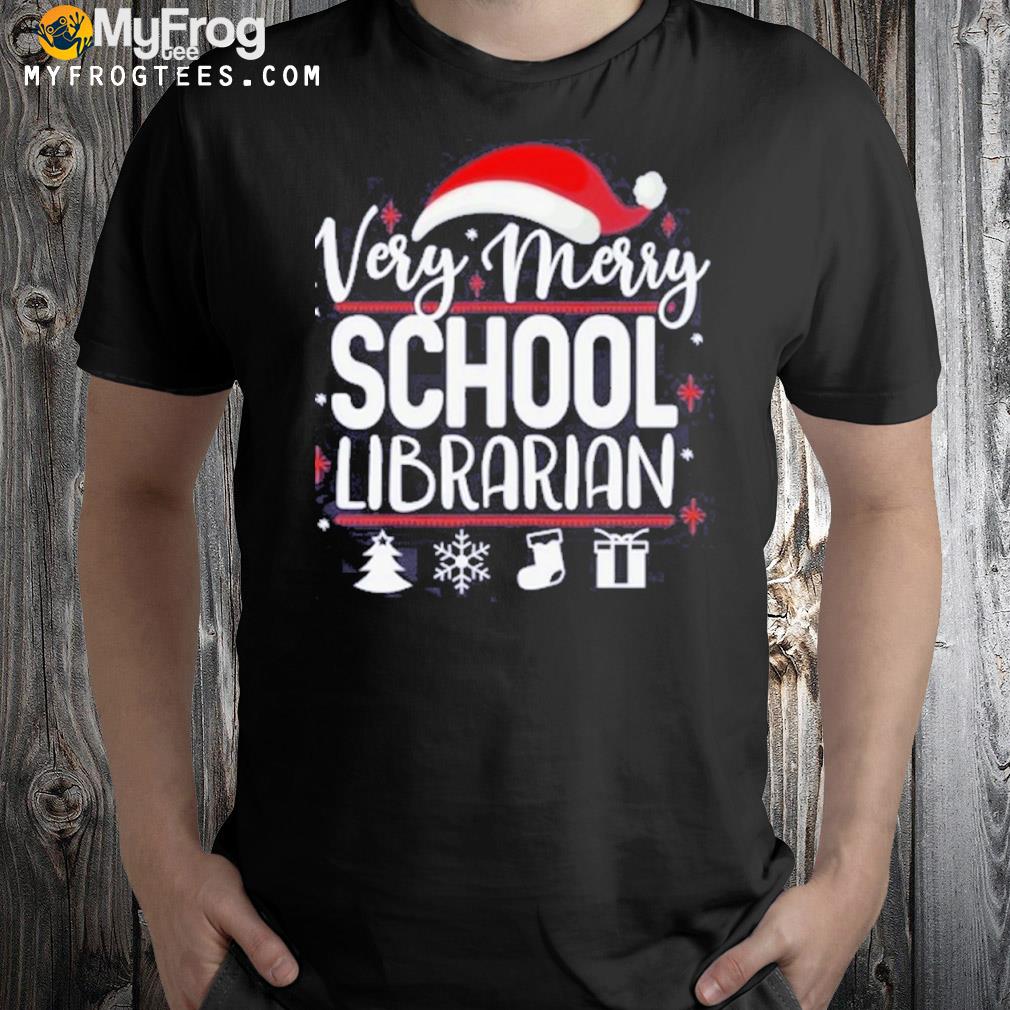 Very Merry School Librarian Christmas Shirt