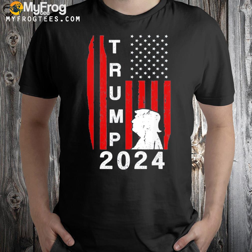 Vote Trump for President Trump 2024 America Flag Tee Shirt