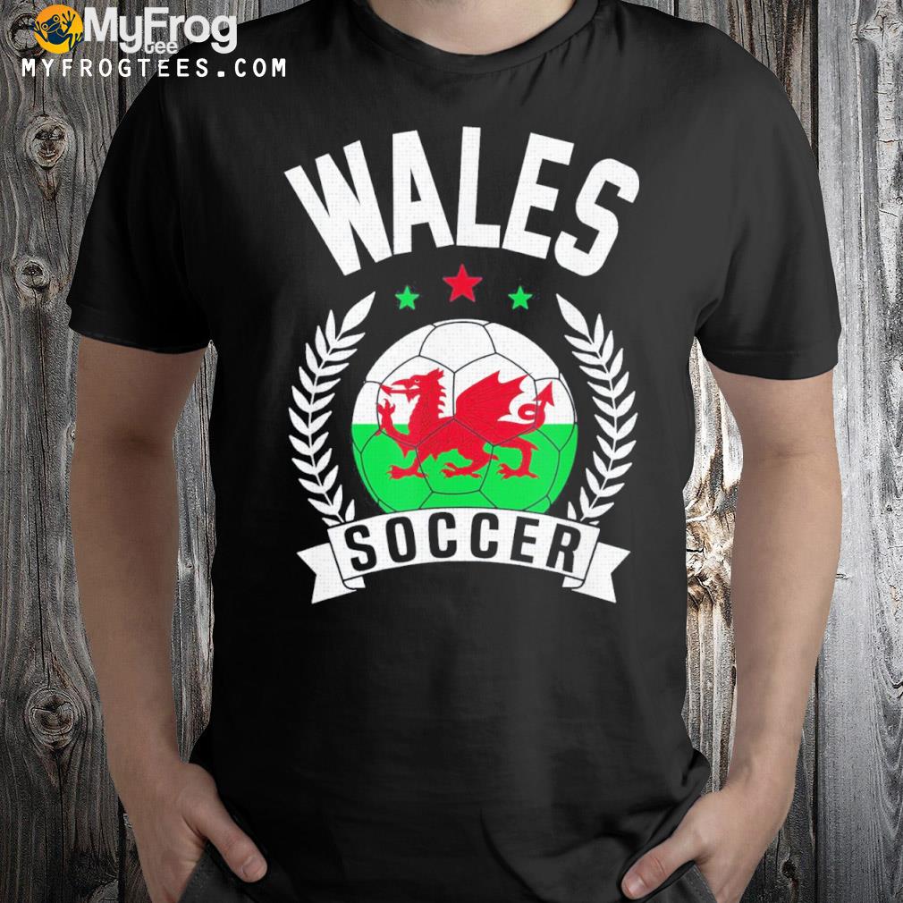 Wales Soccer Support Team Jersey Welsh Flag T-Shirt