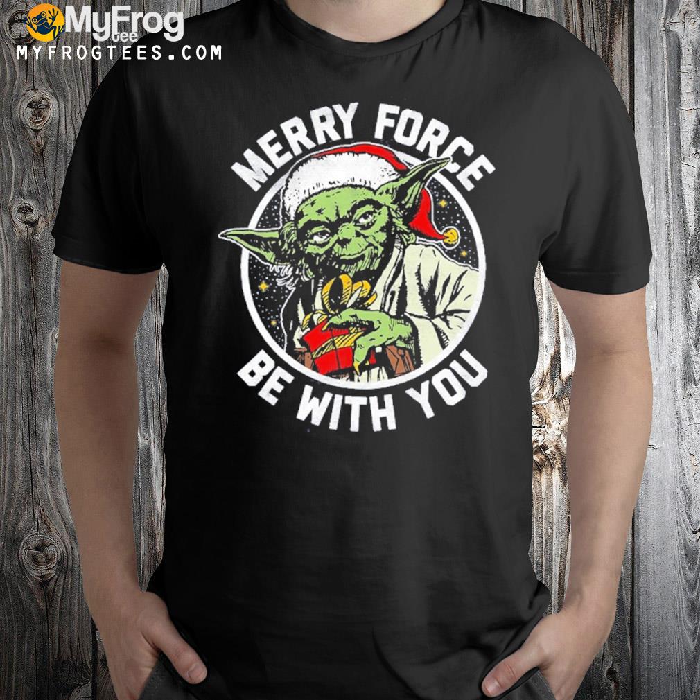 Yoda merry force be with you portrait Ugly Christmas sweater