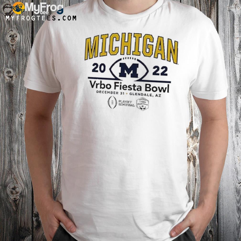 2022 CFP Semifinal Vrbo Fiesta Bowl Michigan Team Logo T-shirt