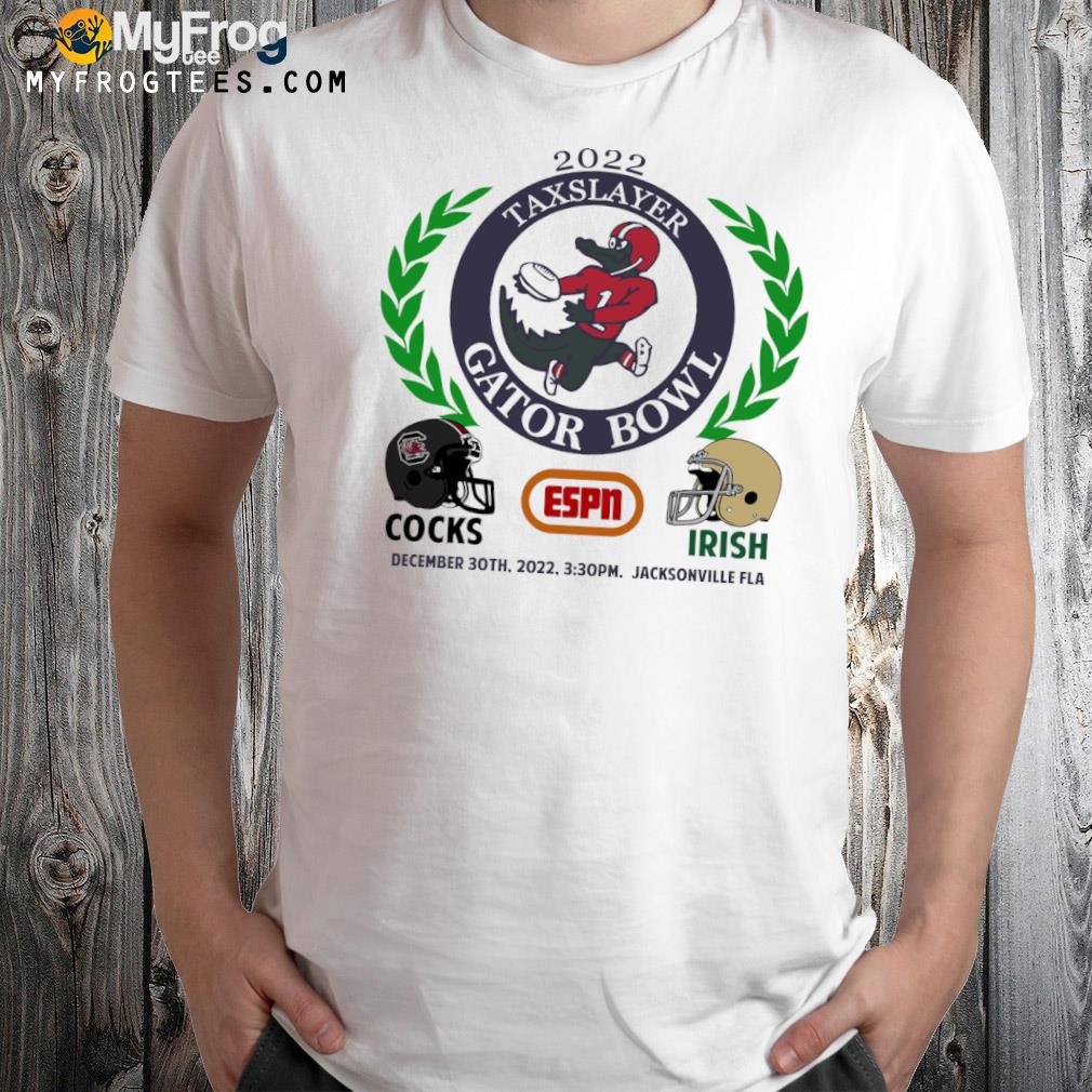 2022 taxslayer gator bowl coks irisk december 30 th 2022 jacksonville fla logo shirt