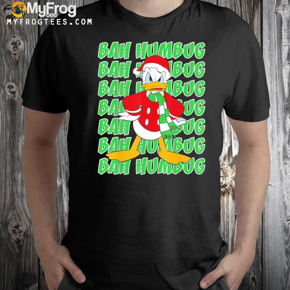 Disney Donald duck bah humbug Christmas text stack t-shirt