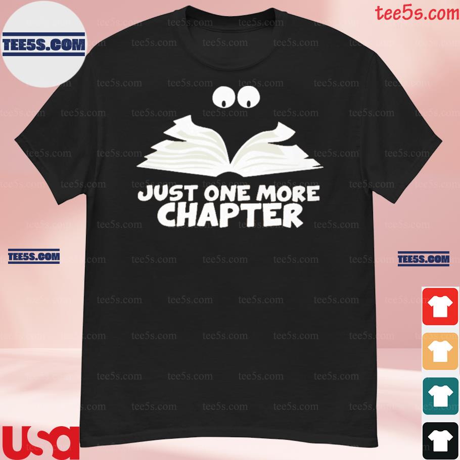 Just one more chapter black cat reading book shirt