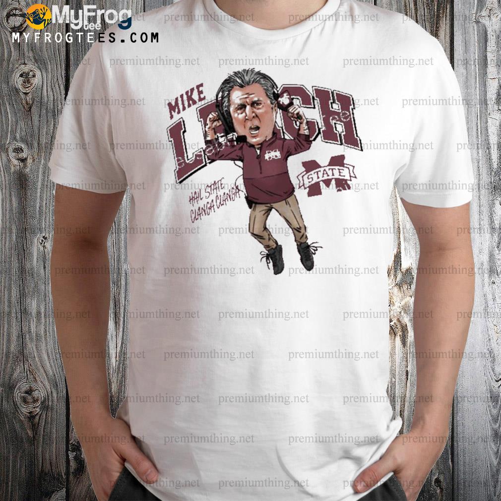 Mike leach caricature mississippI state university collection shirt