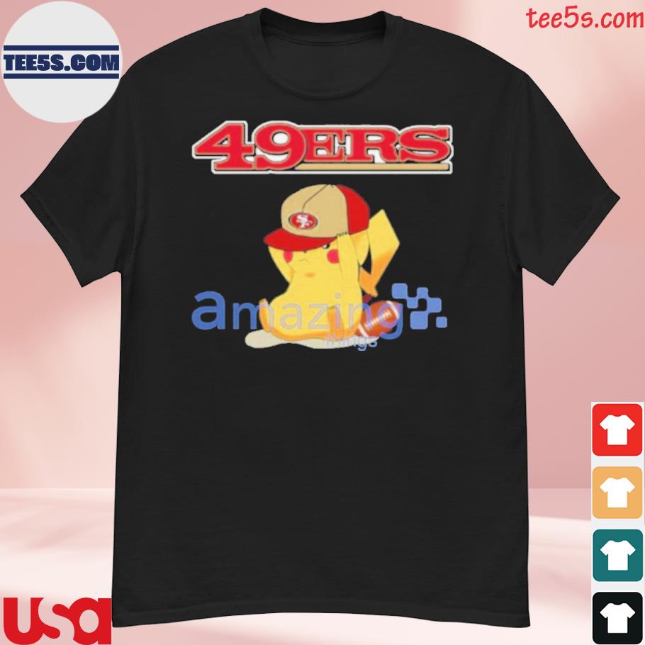 NFL Pikachu Football San Francisco 49ers T Shirt