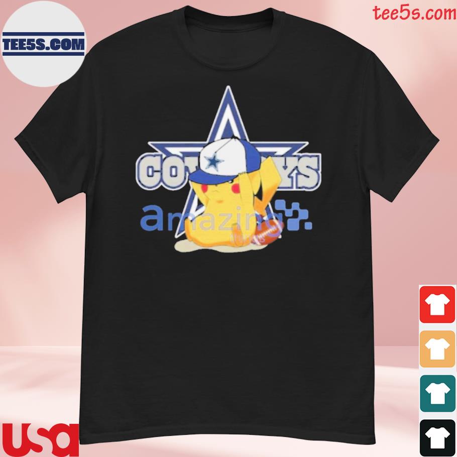 NFL Pikachu Football Sports Dallas Cowboys T Shirt