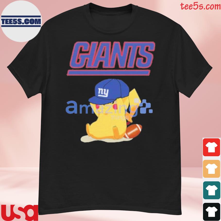 NFL Pikachu Football Sports New York Giants T Shirt