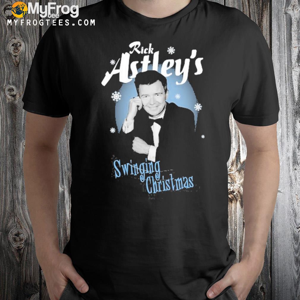 Rick Astley swinging Christmas t-shirt