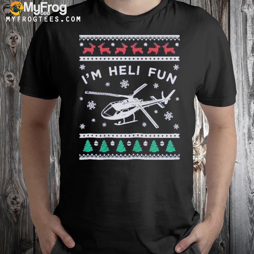 Ugly Christmas Sweatshirt, Fun Xmas Heli Gift Sweatshirt