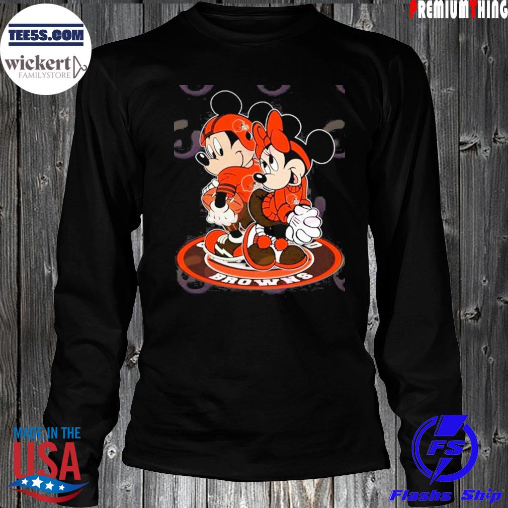 NFL Cleveland Browns Mickey & Minnie T-Shirt LongSleeve