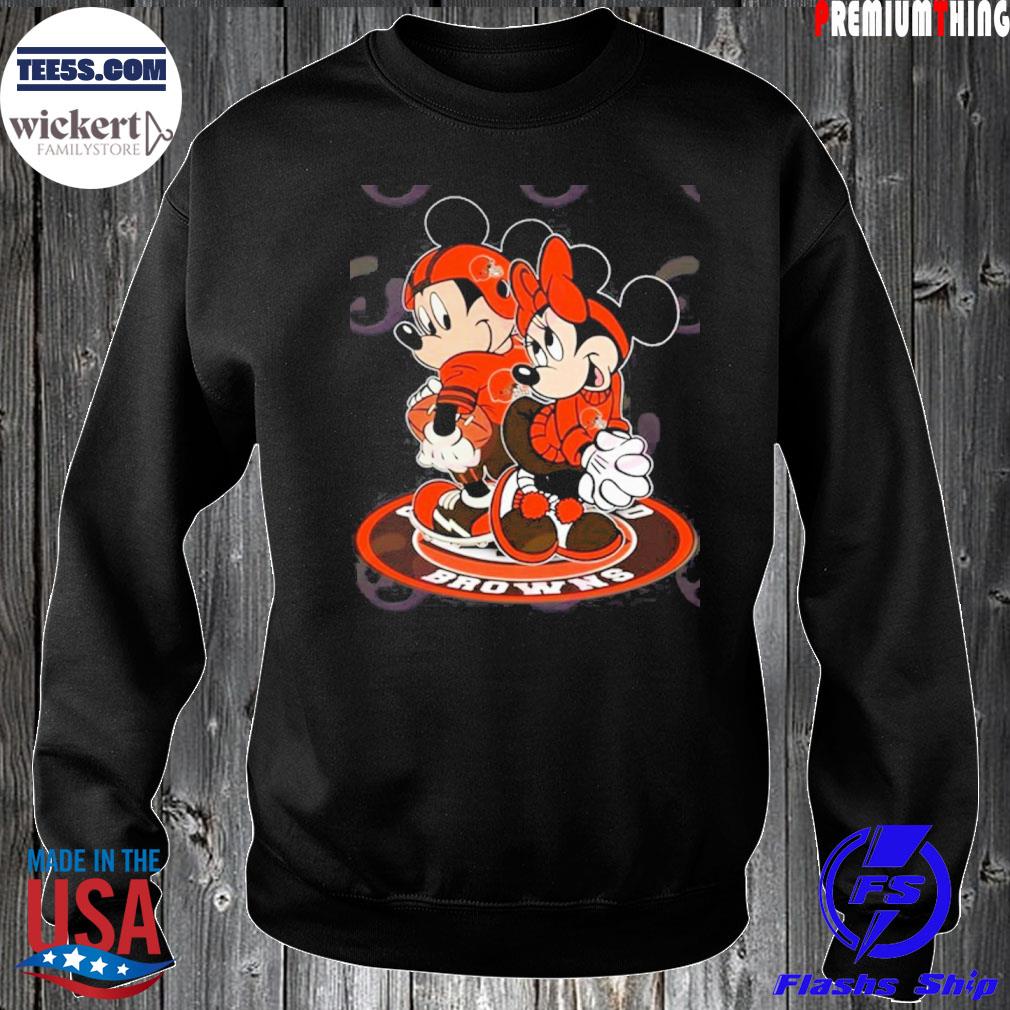 NFL Cleveland Browns Mickey & Minnie T-Shirt Sweater