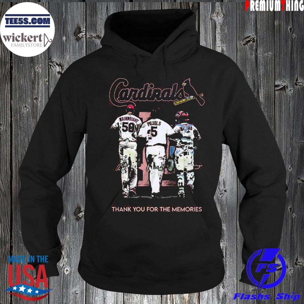 St. Louis Cardinals Wainwright And Pujols And Molina Thank You For The Memories 2023 Shirt Hoodie