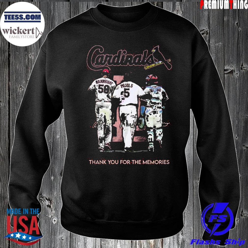 St. Louis Cardinals Wainwright And Pujols And Molina Thank You For The Memories 2023 Shirt Sweater