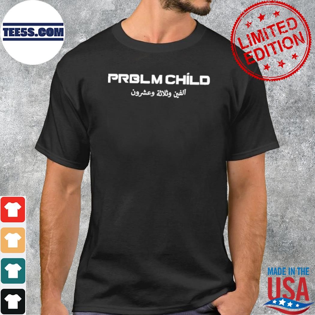 Jake Paul wearing prblm child shirt