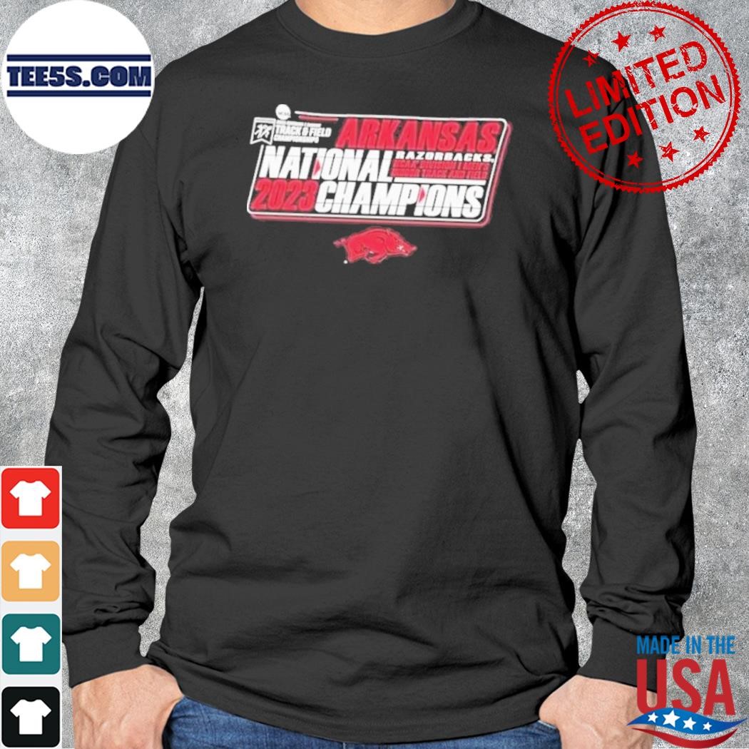 University Of Arkansas 2023 Men’s Indoor Track & Field National Champions Shirt longsleve.jpg