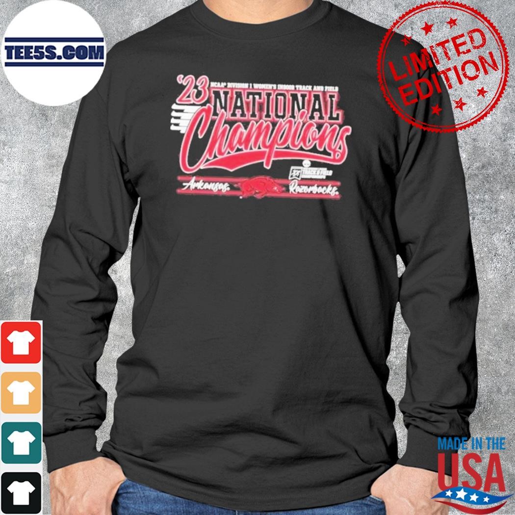 University Of Arkansas Women’s Indoor Track & Field 2023 National Champions Shirt longsleve.jpg